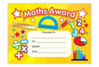 Free Printable Math Certificates Inspirational Maths Award For Unique M intended for Math Award Certificate Template