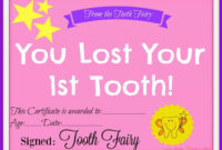 Free Printable Tooth Fairy Certificate ~ Another Mum Fights The Dust inside Free Tooth Fairy Certificate Template