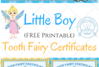 Free Printable Tooth Fairy Certificates | Tooth Fairy Certificate intended for Tooth Fairy Certificate Template Free
