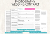 Free Printable Wedding Photography Contract Template Form (Generic) inside Fantastic Family Photography Contract Template