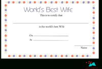 Free Printable World&amp;#039;S Best Wife Certificates inside Awesome Best Girlfriend Certificate Template