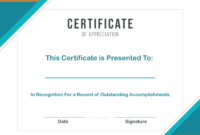 Free Sample Format Of Certificate Of Appreciation Template Within in Formal Certificate Of Appreciation Template