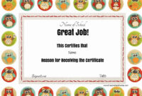 Free School Certificates &amp;amp; Awards with regard to Good Job Certificate Template