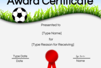 Free Soccer Certificate Maker Edit Online And Print At Home With Regard regarding Free Soccer Award Certificate Templates Free