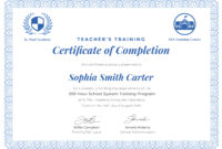 Free Teacher&amp;#039;S Training Completion Certificate Template In Adobe regarding Fascinating Training Course Certificate Templates