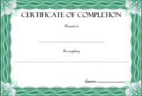 Free Template For Certificate Of Completion Printable (Simple Green with Class Completion Certificate Template