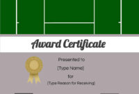 Free Tennis Certificates | Edit Online And Print At Home inside Tennis Achievement Certificate Template