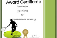Free Tennis Certificates | Edit Online And Print At Home Inside Walking with Fascinating Tennis Certificate Template Free