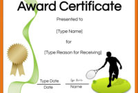 Free Tennis Certificates | Edit Online And Print At Home regarding New Tennis Achievement Certificate Template