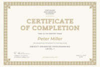 Free Training Completion Certificate Templates with Free Training Completion Certificate Templates