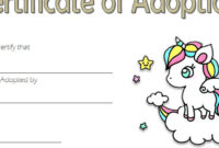 Free Unicorn Adoption Certificate Templates – 7+ Best Ideas regarding Dog Adoption Certificate Free Printable 7 Ideas