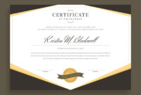 Free Vector | Elegant Certificate Template With Golden Style with regard to Elegant Certificate Templates Free