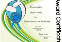 Free Volleyball Certificate | Edit Online And Print At Home In Rugby pertaining to Volleyball Certificate Templates