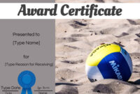 Free Volleyball Certificate | Edit Online And Print At Home Pertaining in Simple Volleyball Certificate Template Free