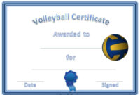 Free Volleyball Certificate Templates - Customize Online in Athletic Award Certificate Template