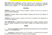 Freelance Agreement Sample Template Form In Doc Word | Sample Contracts with regard to Free Freelance Worker Contract Template
