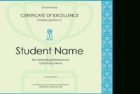 Fresh Certificate Of Academic Excellence Award throughout Free Certificate Of Academic Excellence Award