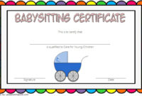 Fresh Free Printable Babysitting Gift Certificate In 2021 | Certificate for Babysitting Gift Certificate Template