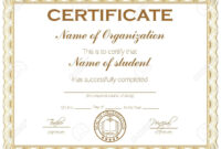 General Award Certificate Template | Qualads within Generic Certificate Template