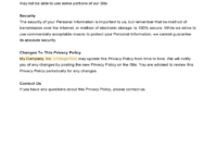 Generic Privacy Policy Template Free Download within Privacy Policy Statement Template