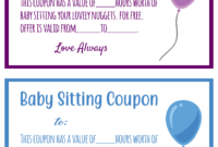 Gift Certificate For Babysitting – Babysitter Gift Certificate Template with regard to Awesome Free Printable Babysitting Gift Certificate