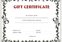 Gift Certificate Template (Floral Design) - Dotxes in Pages Certificate Templates
