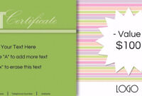 Gift Certificate Template Hair Salon 4 Facts About Gift Certificate with regard to Fresh Free Printable Hair Salon Gift Certificate Template