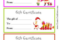 Gift Certificates | Christmas Gift Certificate Template, Gift with Christmas Gift Certificate Template Free Download