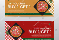 Gift Voucher Template Food Pizza Restaurant Stock Vector With Pizza regarding Pizza Gift Certificate Template