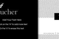 Gift Vouchers with Fresh Black And White Gift Certificate Template Free