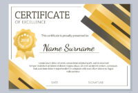 Gold Certificate Of Excellence Template | Certificate Templates, Free regarding New Award Of Excellence Certificate Template