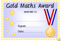 Gold Maths Award Certificate Template Download Printable Pdf for Fresh Math Award Certificate Templates