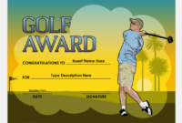 Golf Award Certificate Templates For Word | Edit & Print for Award Certificate Templates Word 2007