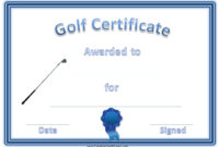 Golf Certificate Template | Certificate Template, Certificate Templates intended for Golf Gift Certificate Template
