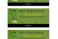 Golf Gift Certificate Template for Fantastic Golf Gift Certificate Template