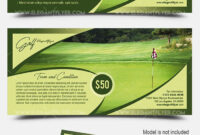 Golf - Premium Gift Certificate Psd Template With Regard To Golf Gift intended for Fascinating Golf Certificate Template Free