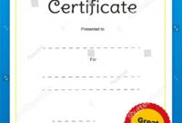 Good Job Certificates Toha For Good Job Certificate Template – 10 in Good Job Certificate Template