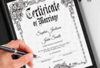 Gothic Wedding Editable Certificate Template Printable Marriage within Wedding Gift Certificate Template