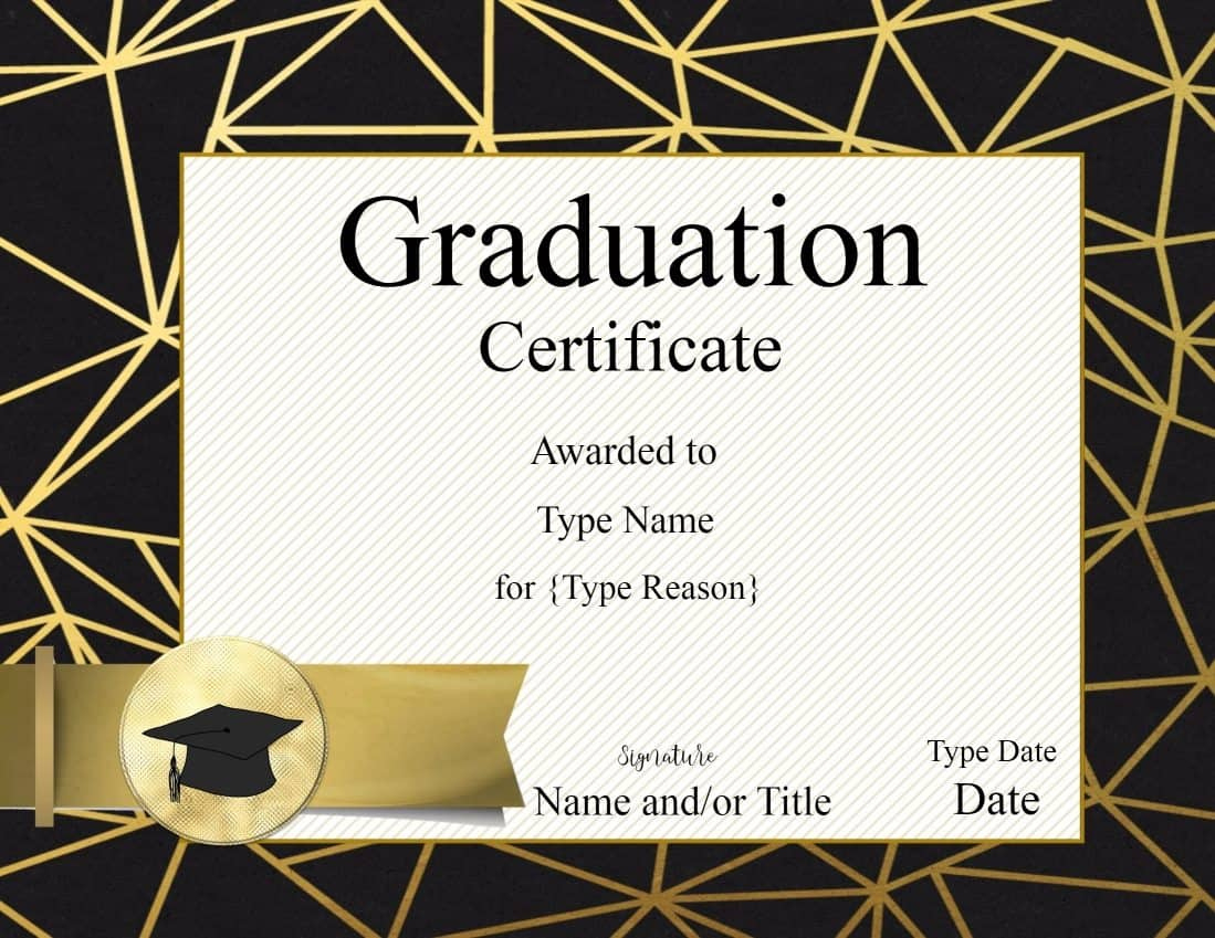 Graduation Certificate Template | Customize Online &amp; Print for Free Congratulations Certificate Template 7 Awards