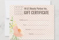 Hair Beauty Salon Gift Certificate Template | Zazzle.co.uk inside New Hair Salon Gift Certificate Templates