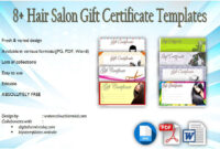 Hair Salon Gift Certificate Template Free (8 Choices) | Gift throughout Fresh Free Printable Hair Salon Gift Certificate Template