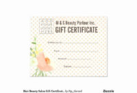 Hair Salon Gift Certificate Template Free Fresh Hair Beauty Salon Gift throughout New Hair Salon Gift Certificate Templates