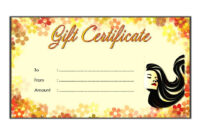 Hair Salon Gift Certificate Template - Free Resume Templates throughout New Hair Salon Gift Certificate Templates