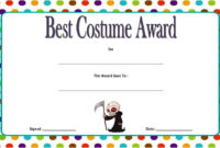 Halloween Costume Certificate Template [7+ Best Designs Free] inside Halloween Costume Certificate Template