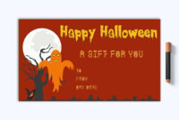 Halloween Gift Certificate Strantling - Word Layouts | Halloween Gifts throughout Simple Halloween Certificate Template