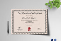 Happy Adoption Certificate Template Pertaining To Blank Adoption intended for Free Blank Adoption Certificate Template