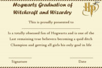 Harry Potter Certificate Template (3) – Templates Example Within Harry with regard to Fascinating Harry Potter Certificate Template
