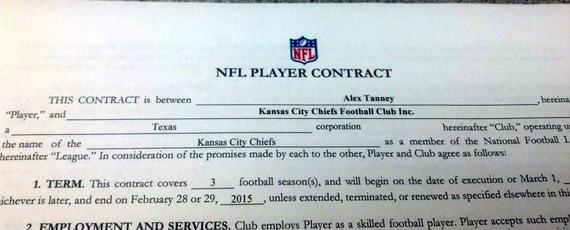 Here'S A Picture Alex Tanney'S Contract - Arrowhead Pride with regard to Soccer Player Contract Template