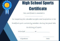 High School Sports Certificate Templates | Certificate With Regard To with regard to Fantastic Sports Day Certificate Templates Free