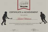 Hockey Certificate Templates | Certificate Templates, Professional with regard to Hockey Certificate Templates
